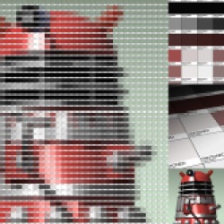 Red Dalek Pantone Art