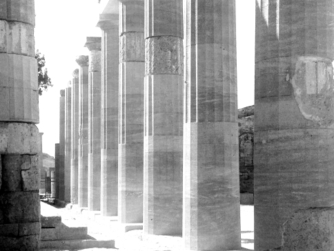 Pillars at the Acropolis, Lindos