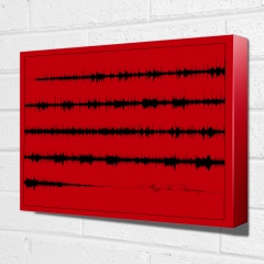 Multi Line Sound wave art canvas