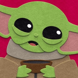 Grogu (Baby Yoda) Art Close Up