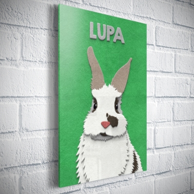 Fuzzy Bunny Paw-trait acrylic