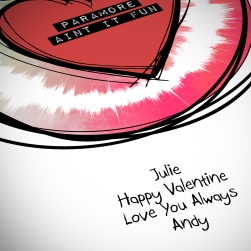 Valentine Heart Sketch Sound Wave Art close up
