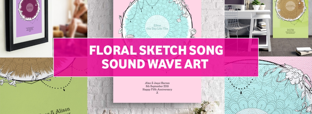 Floral Sketch Sound Wave